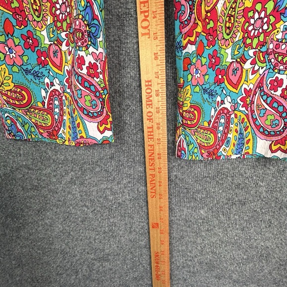 Attyre Womens Pull On Crop Pants Paisley Size 16w Multicolor - Picture 6 of 7